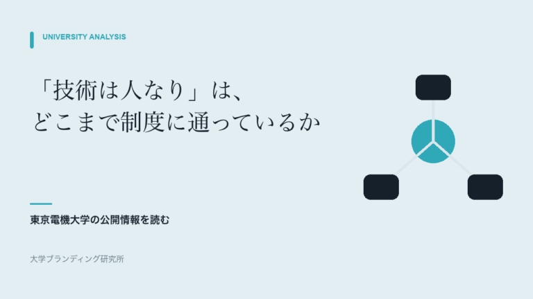 東京電機大学の「技術は人なり」は、何を学びに加えたか