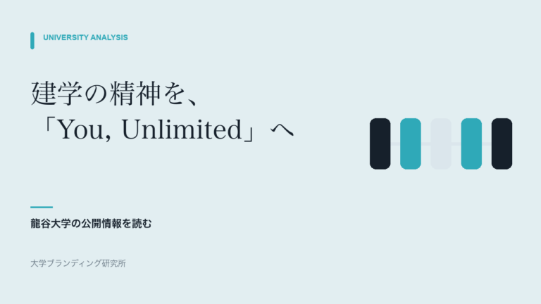 龍谷大学の「You, Unlimited」と、自己中心性への問い