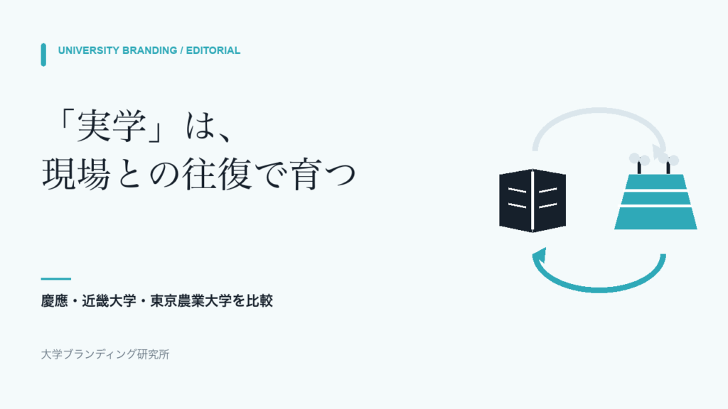 実学の精神とは?慶應・近畿大学・東京農業大学の意味と実践を比較