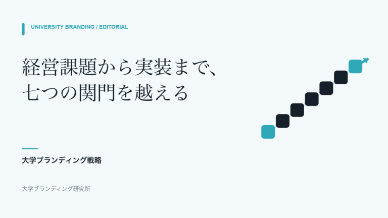 大学ブランディング戦略の作り方|経営課題から実装まで7段階で整理