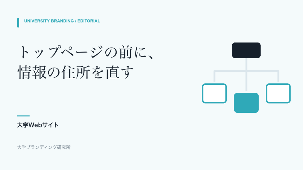 大学Webサイトでブランドを伝える方法|トップページより先に直す7つの情報