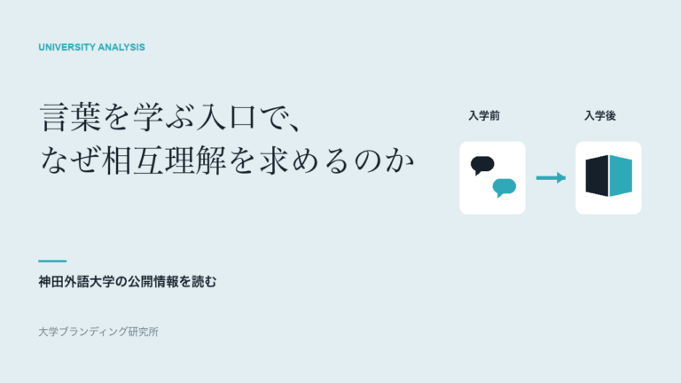 神田外語大学の理念は、なぜ「言葉を学ぶ」で終わらず「相互理解」まで進むのか