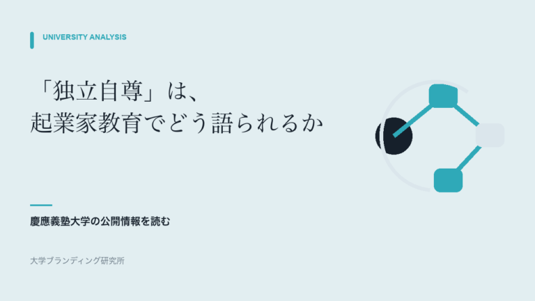 慶應義塾大学の起業家教育は、研究成果をどんな課題へつなぐのか