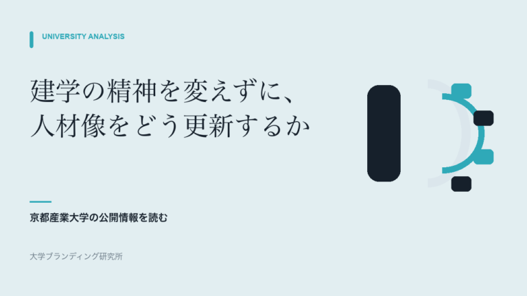 京都産業大学は、「建学の精神」を変えずに人材像をどう更新するか