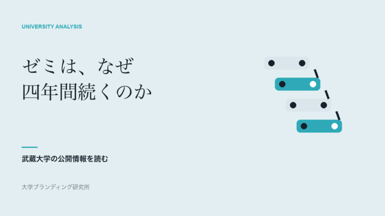 武蔵大学のゼミは、なぜ1年次から4年間続くのか
