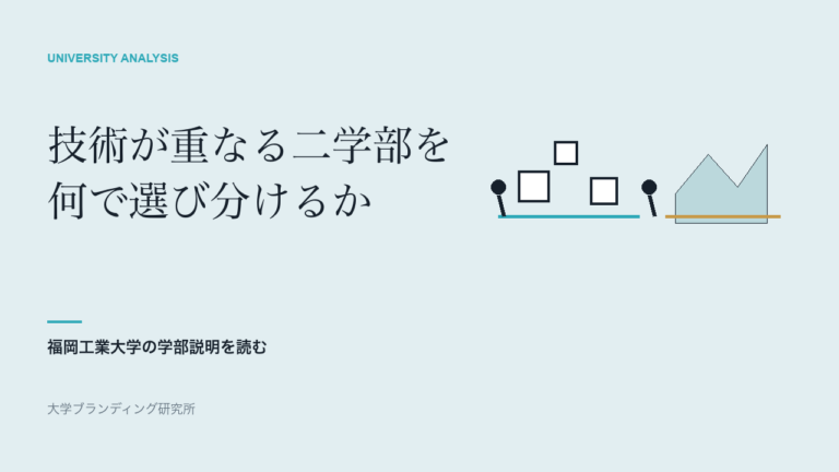 福岡工業大学は、技術が重なる二学部を何で分けたか